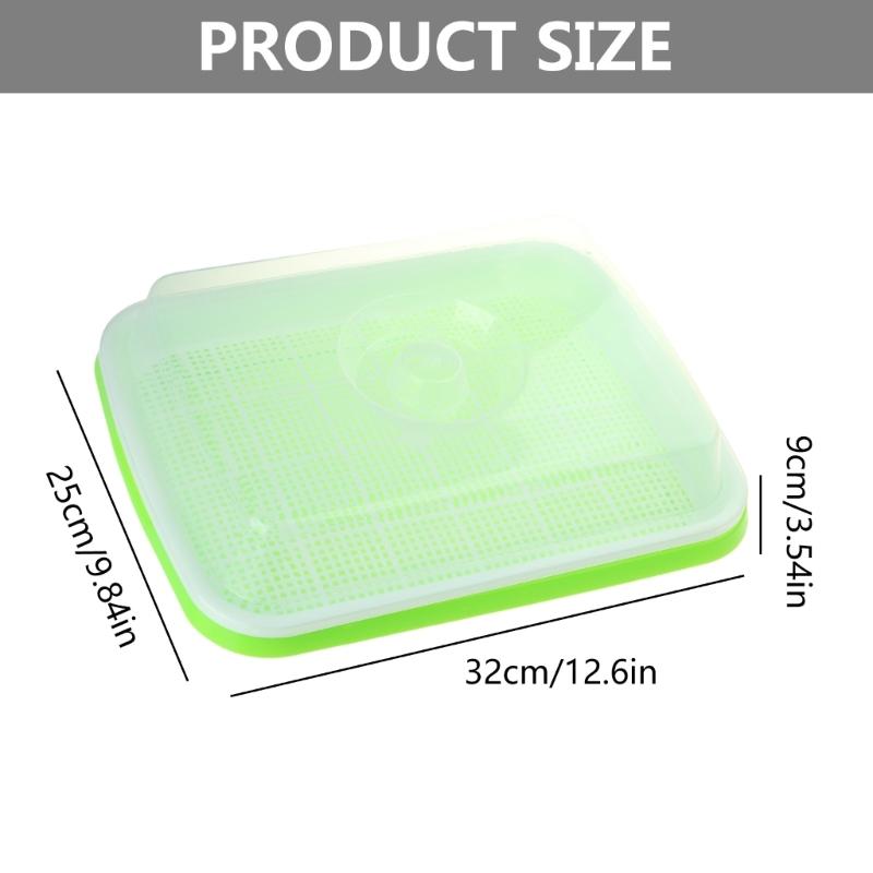 Keimschale mit Deckel Erdlose Bohnenzüchterkultur Hydroponik Anzuchtplatte Garten Keimschale Pflanzwerkzeug