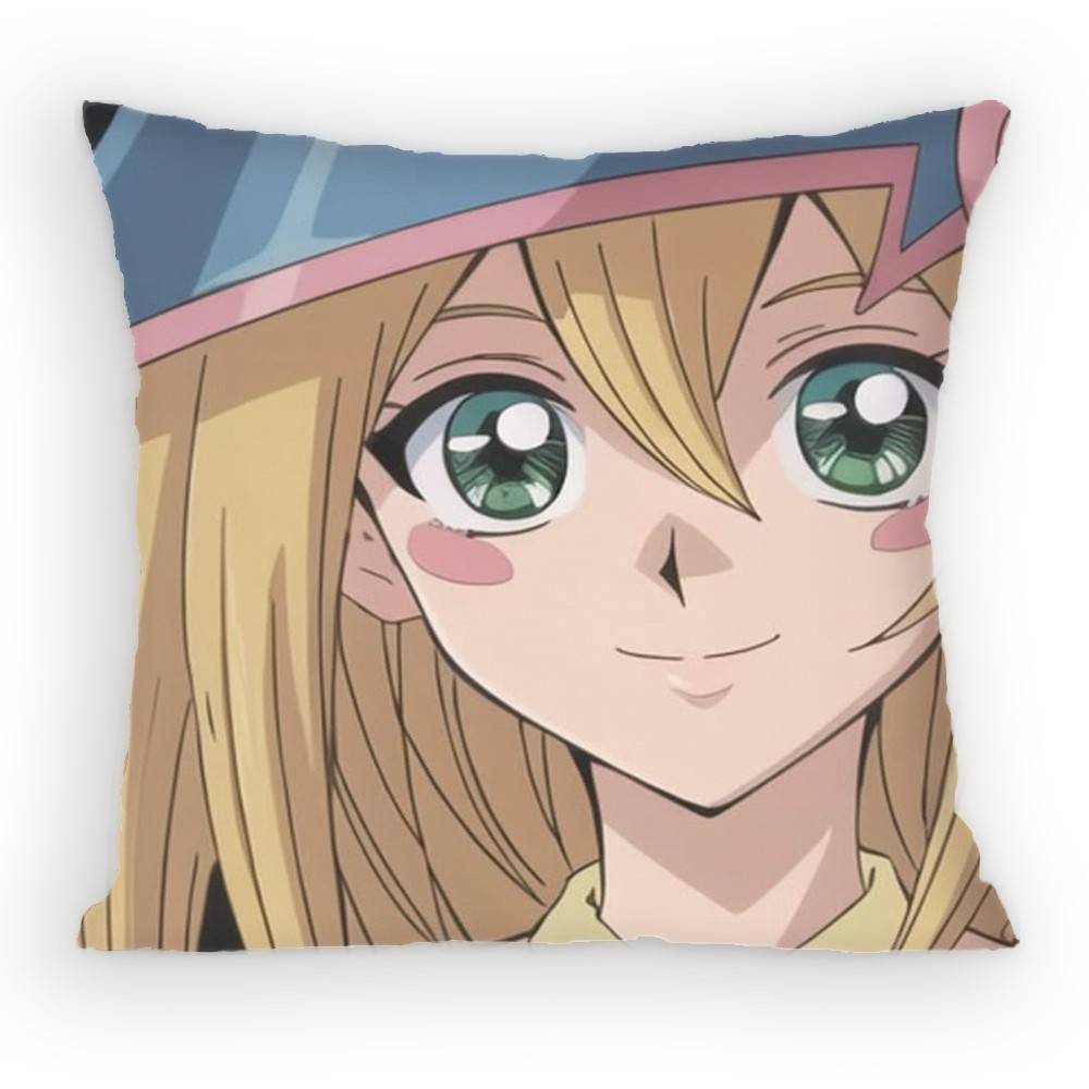 

Black Magician Girl Mana Pillow Case Sofa Living Room Bedroom Headboard Backrest Cushion Square Cushion Nap Time 30x30 cm