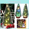 Mini Cedar Christmas Tree With Bright Led Lights Small Pine Tabletop Xmas Home Decor