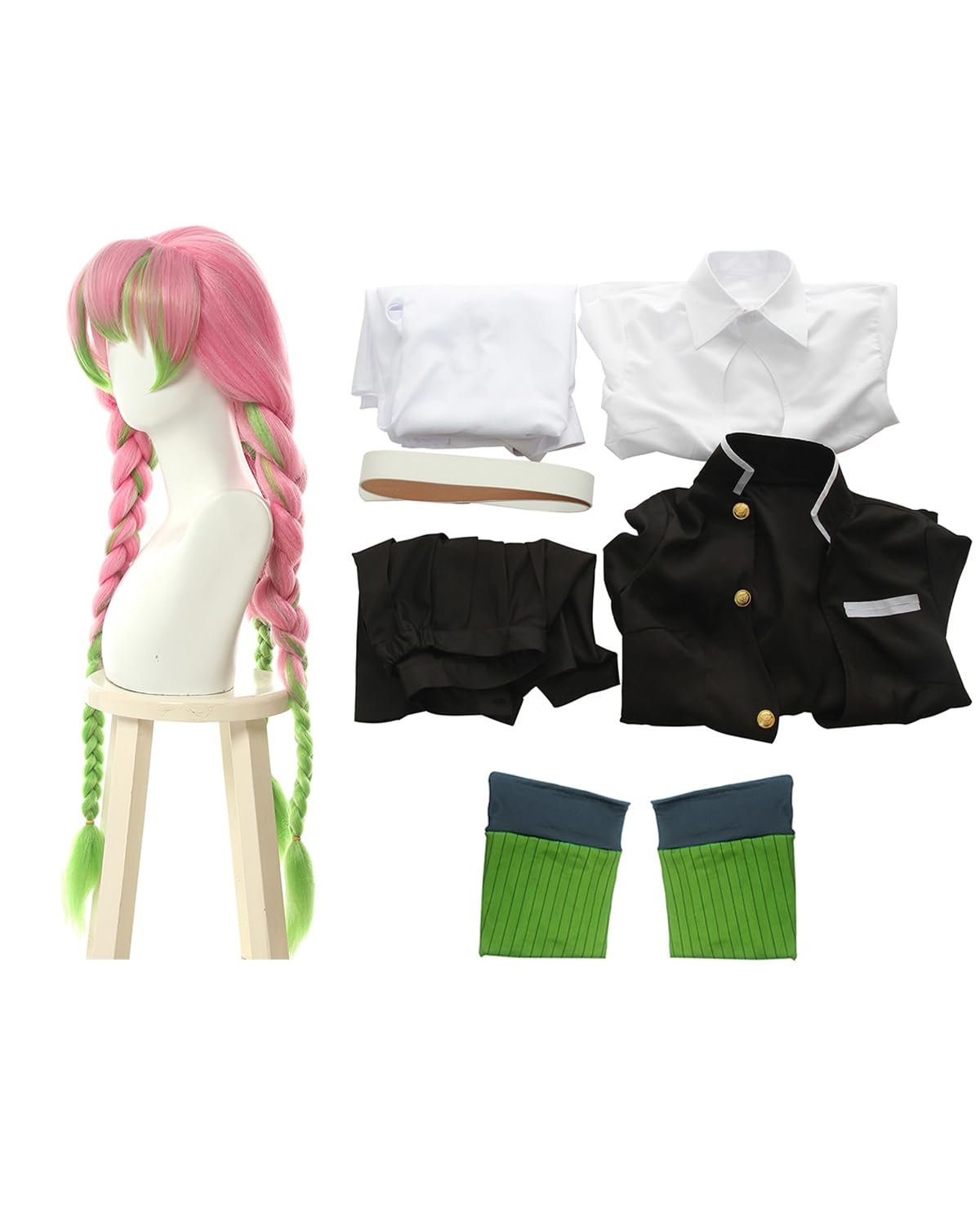 

Косплей костюм Камихей Рёхин Канродзи Мицури с париком Столб Любви Канродзи Мицури Костюм для косплея для взрослых Нарядный Школьный Отряд Истребителей Демонов Сцена