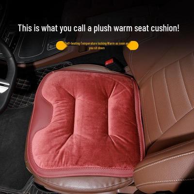 Luxury Flannel Winter Plush Car Seat Cushion for Mercedes-Benz & BMW - Thick, Warm, Three-Piece Rear Set