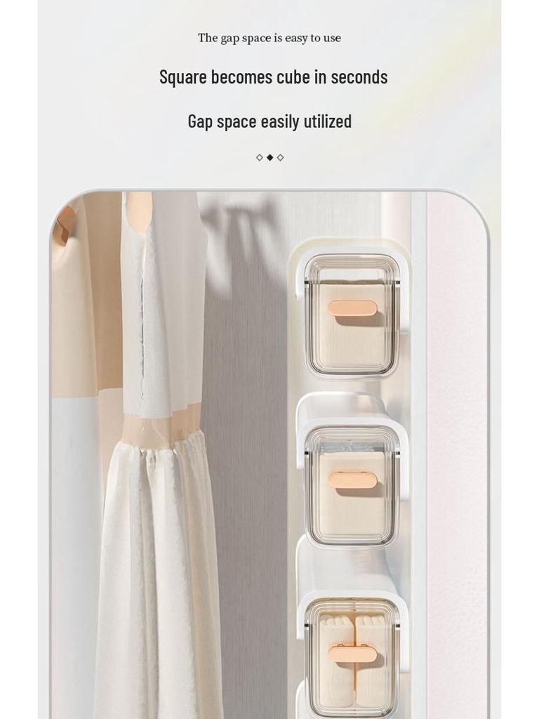 Bez wiercenia, ścienny pojemnik do przechowywania bielizny, skarpetek, kabli do transmisji danych i różnych drobiazgów