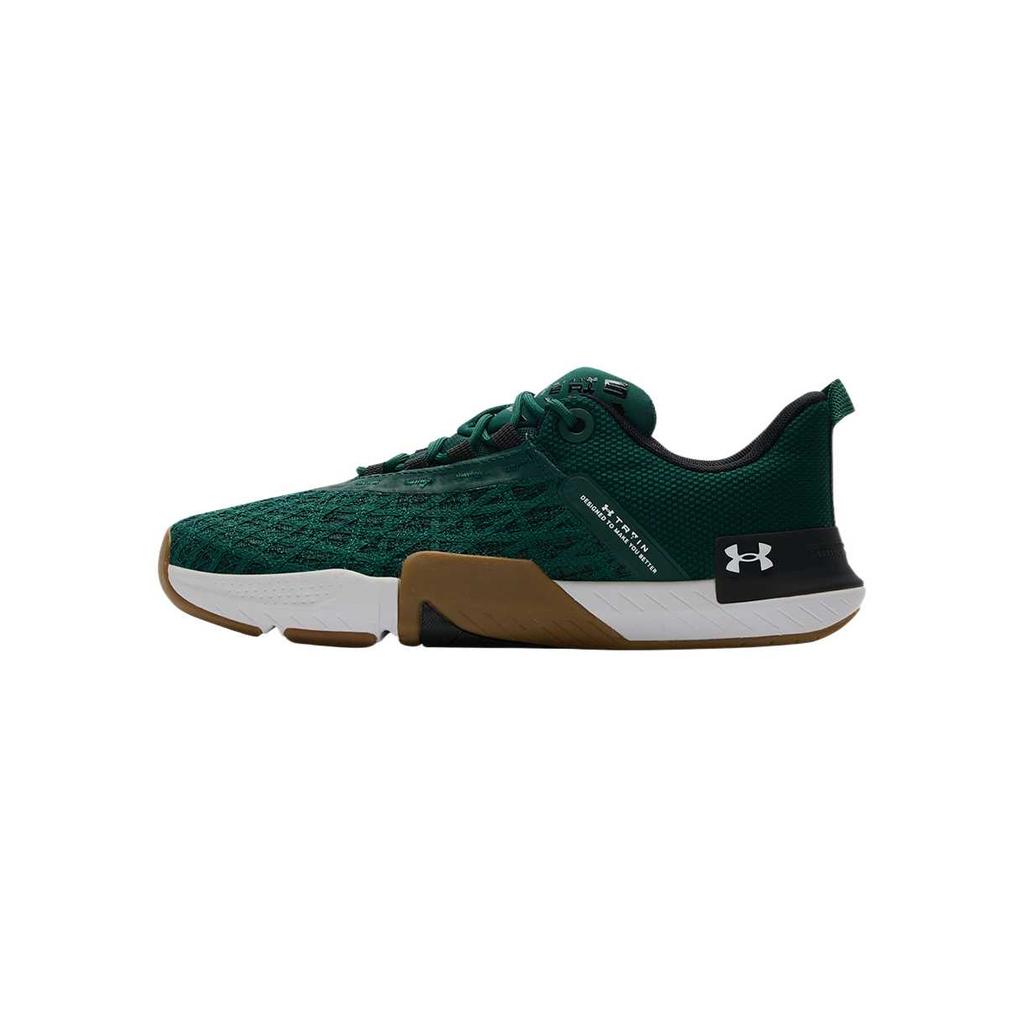 Under Armour TriBase Reign 5 Comfortable Fashion Trendy Minimalist Shock Absorption Low Top Training Shoes Men Sneaker Green 3026021-301