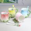Jinfulan Wykwintny Ceramiczny Kubek w Kształcie Róży - Duża Pojemność i Piękny Design