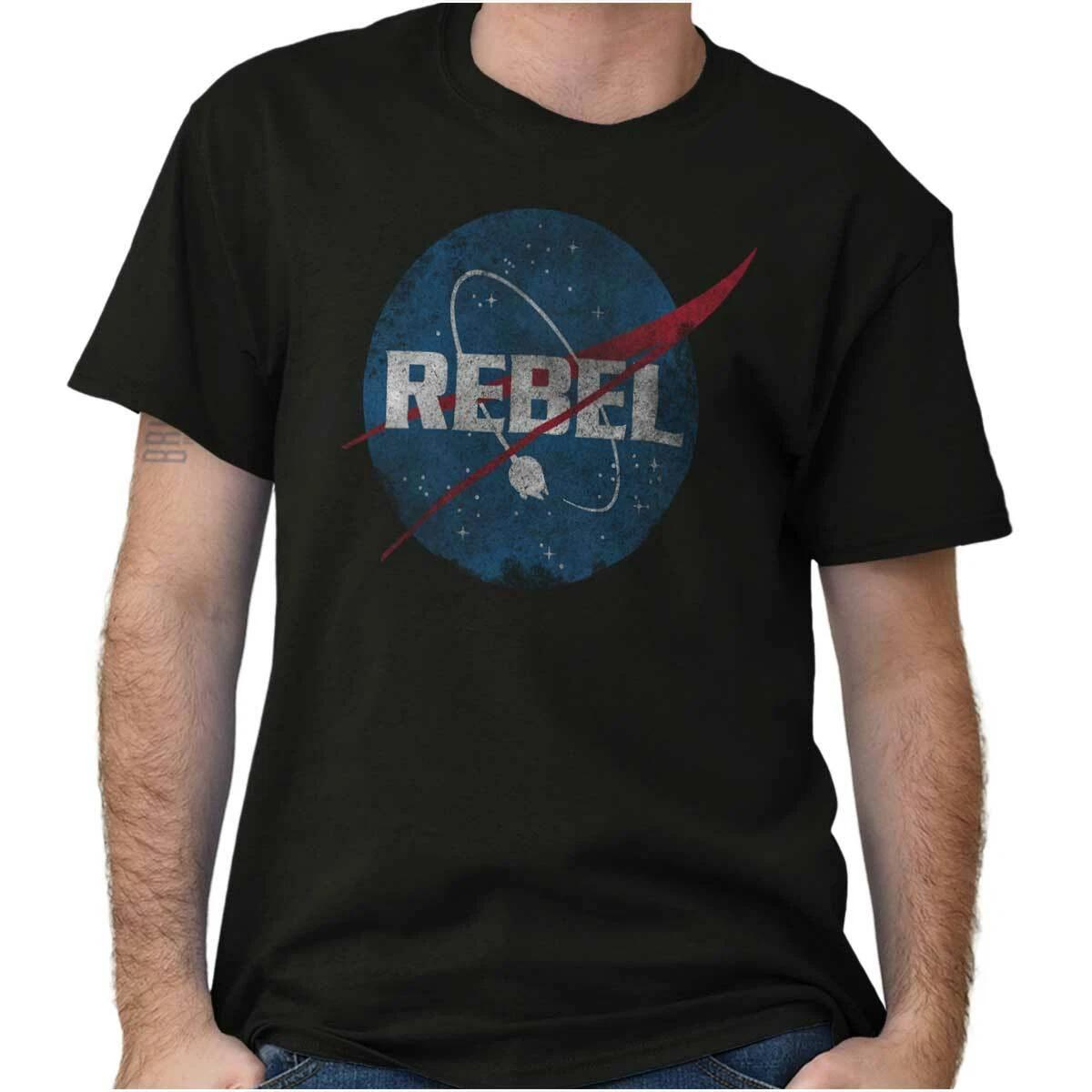 Cool Distressed Space Movie Rebel Ship Logo Womens or Mens Crewneck T Shirt Tee L