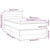 3141341 vidaXL Lit à sommier tapissier et matelas Gris clair 90x200 cm Velours