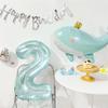 Jelly Blue Number Balloons 0-9 Birthday Wedding Party Decora for Adult Child Birthday Baby Shower Party DIY Photo 32inch Balloon