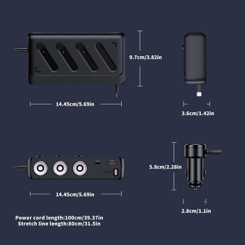High Speed 36W USB Auto Power Converter Car Phone Device Adapter Works In Most Vehicles & Numerous Electronic Devices