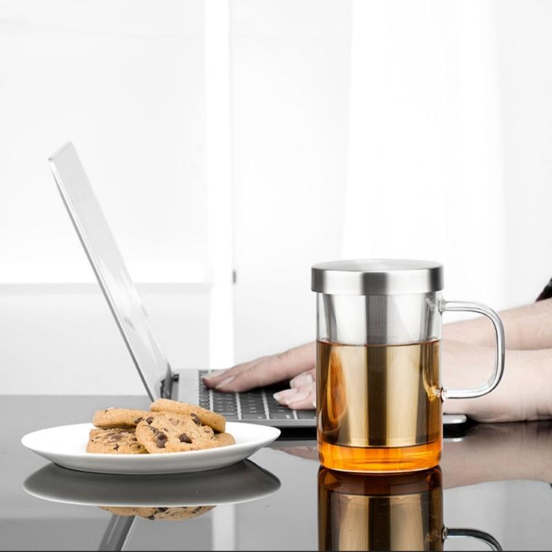Samadoyo Heat Resistant Filter Glass Tea Cup Water Cup Personal Cup 500ml 350ml