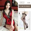 Sex Underwear Sexy Imitation Satin Cross Suspender Lace Open Chest Side Split