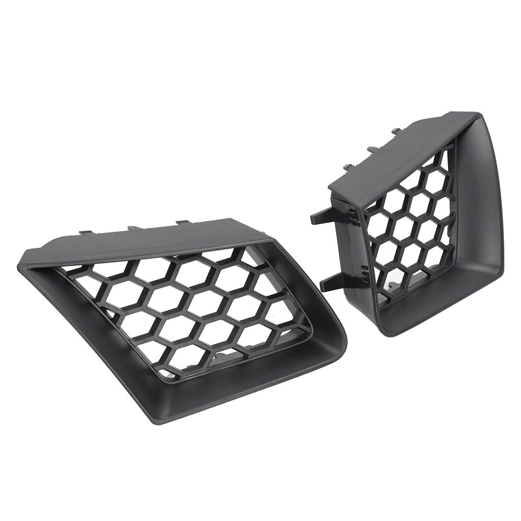 2pcs Front Bumper Upper Grill Left Right Matte Black Replacement for Seat Ibiza Cordoba 6L 2002‑2009