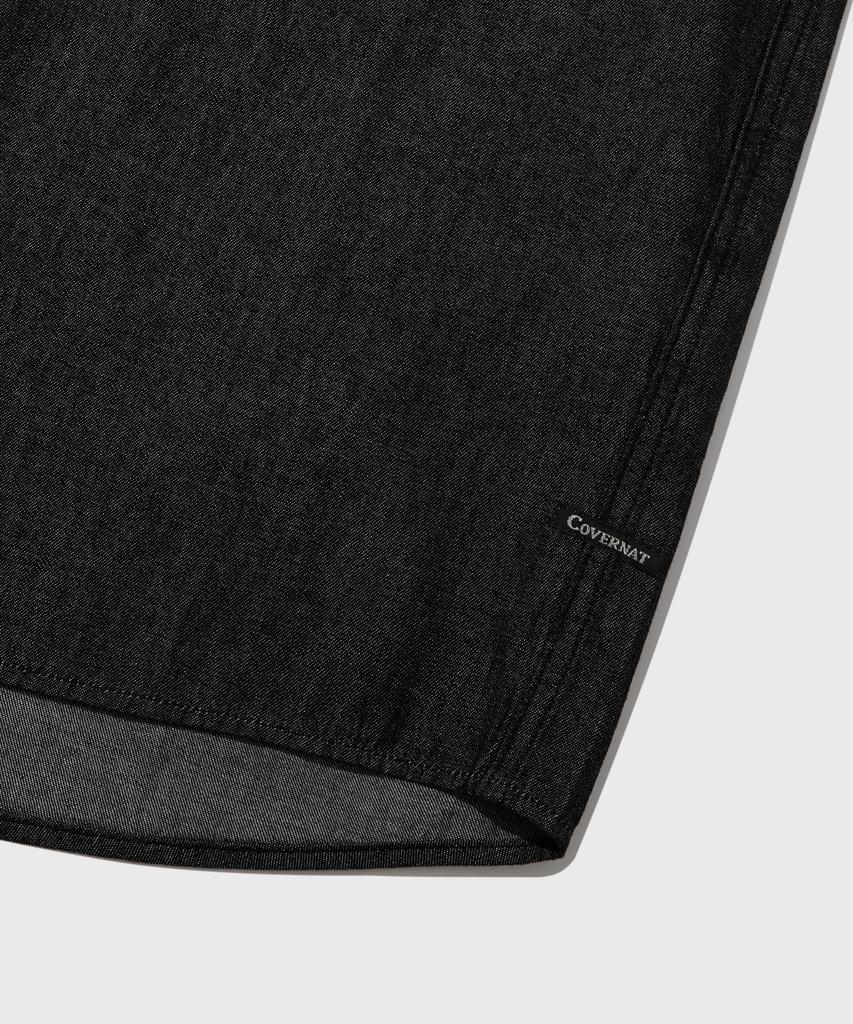 COVERNAT Work Denim Half Shirt Black