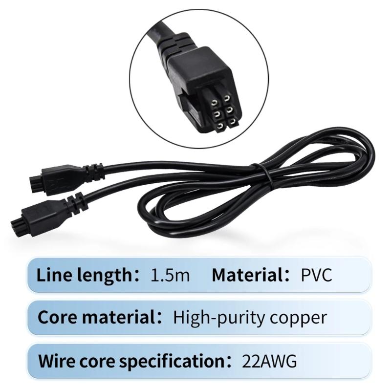 6Pin Extension Cable  Secure Data Transfer For Lab X1C/X1/P1S/P1P 3D Printers Plug And Play Design