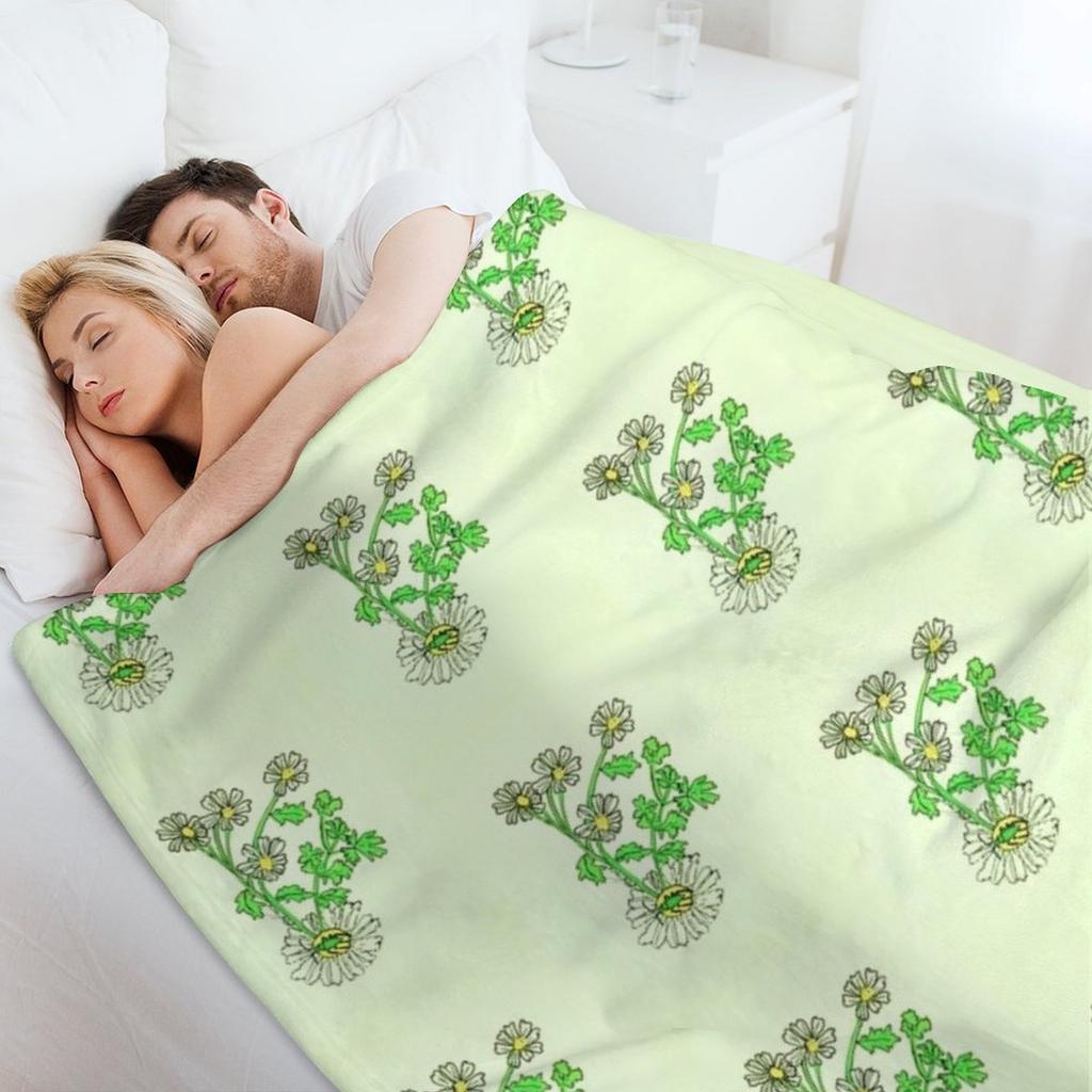 Green Capsid Bug On Chamomile Throw Blanket Multi-Purpose Luxury Brand For Baby Sleeping Bag Blankets