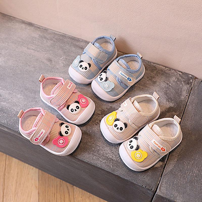 Baby Toddler Cartoon Soft Sole Shoes With Velcro For Boys Girls Kids Walkers