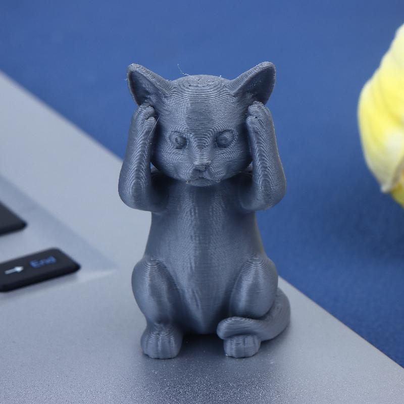 1/3 Stück Drei Weise Nicht Katze Ornament Set Minimalistische Katzenfigur Bedeckte Ohren Mund Augen für Katzenliebhaber Haus Schreibtisch Dekor