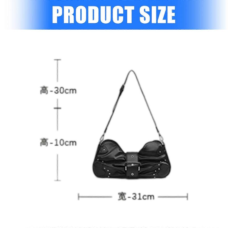 Stylish Crossbody Bag for Women Bows Shoulder Bag Armpit Bag Trendy Underarm Bag Fashion Handbag Motorcycle Bag