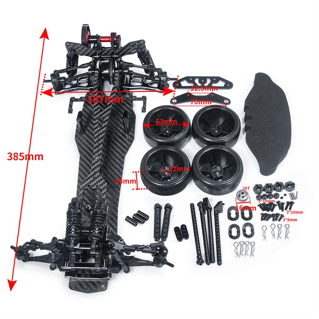 1/10 Carbon Fiber Car Frame For 1/10 Sakura D5 RC Car Part D5 160mm 187mm Frame RC Parts RC Upgrade Part