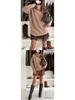 2026 Women's Winter Woolen Top & Dress Set - New Solid Color