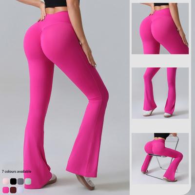 Hip Lifting Yoga Flared Pants Fitness Sports Wide Leg Micro Pants High Waist Quick Dry Yoga Pants Women