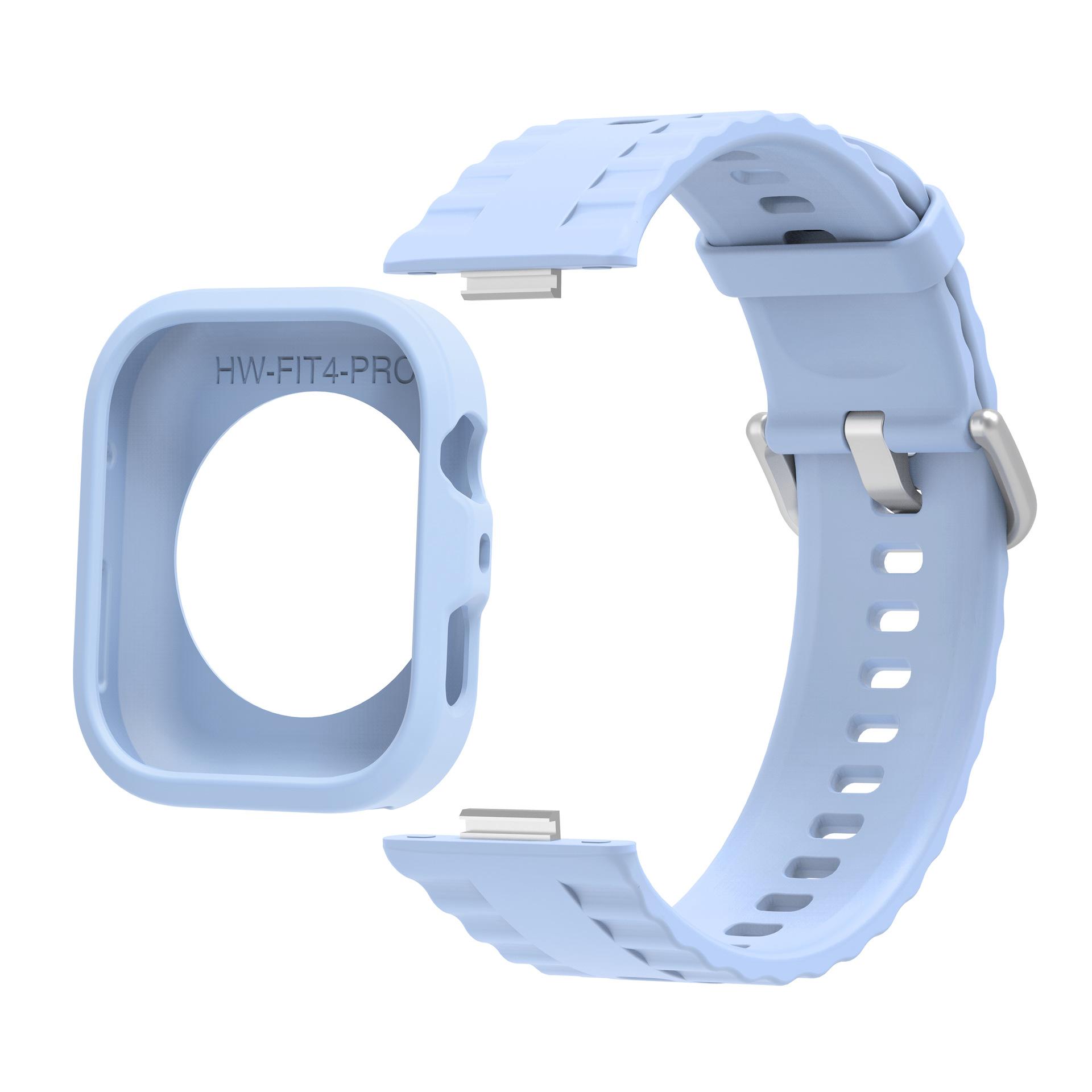 

Силіконовий чохол+ремінець для Huawei Watch Fit 4 Pro Зручний Комфортний Дихаючий Ремінець Huawei Watch Fit4 світло-синій колір