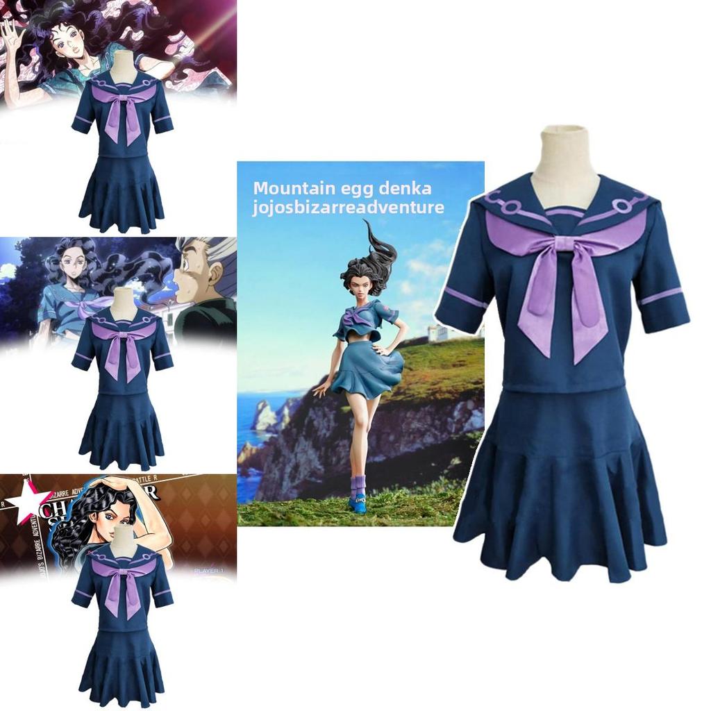 Jojos Bizarre Adventure Yamagishi Yukako Cosplay Costume With Polyester Fabric For Anime Role Play