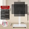 Mobile TV Stand with Wheels, Adjustable 360° Rotation, and Universal TV Mount for Horizontal & Vertical Screens