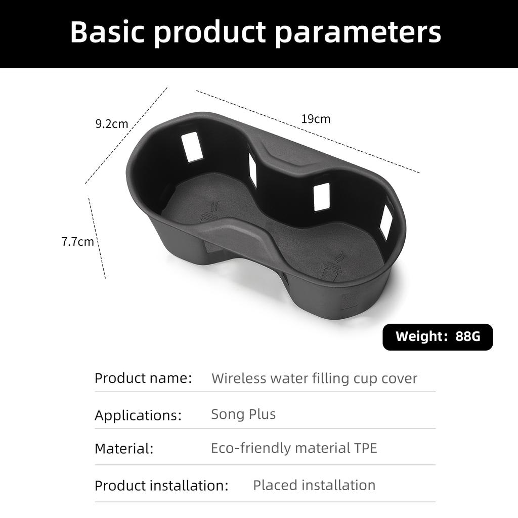 for BYD Seal U Sealion 6 Song Plus EV/DMI 2025-2025 Cup Holder Storage Tray Shock-Absorbing TPE Tidying