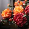 Artificial Flowers Bendable Stems Adjustable Luxury Peony Bouquet Realistic Silk Petals Home Decor for Living Room Dining Table Centerpiece