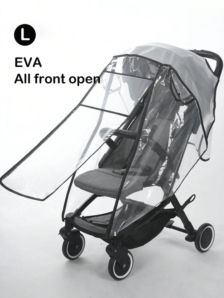 Baby Stroller Accessories Waterproof and Rainproof Cover Transparent Windproof and Dustproof Opened for Baby Stroller Raincoats