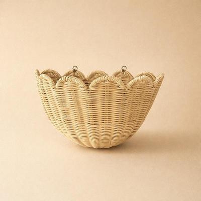 Woven Basket Wall Hanging Organizer Bin Folding Storage Solution for Clothes Toys Flowers and Home Decor