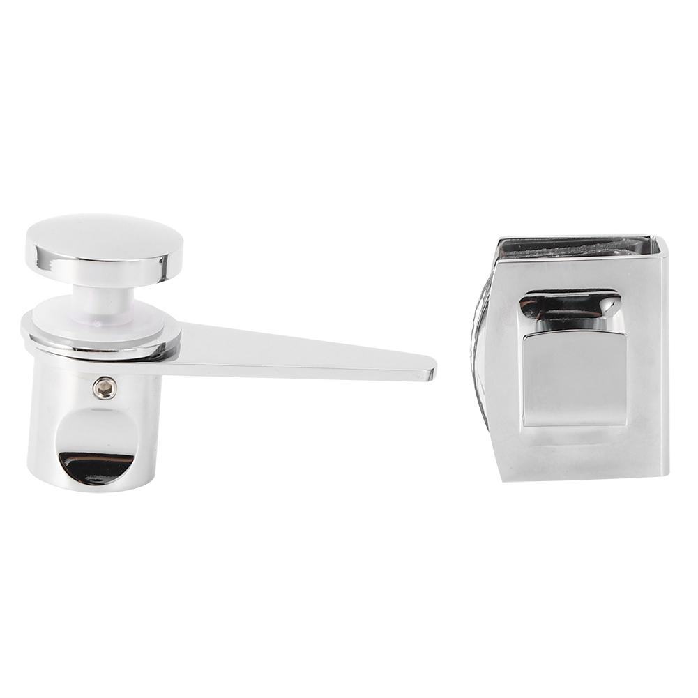 Household Bathroom Shower Room Glass Door Latch Bolts Lock Gate Hardware Accessory
