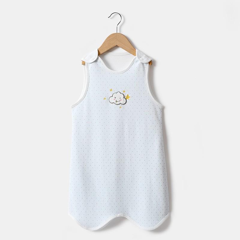 Baby Cotton Sleeveless Sleep Sack Toddlers 1-3 Years Lightweight Breathable Sleepwear With Cartoon Print