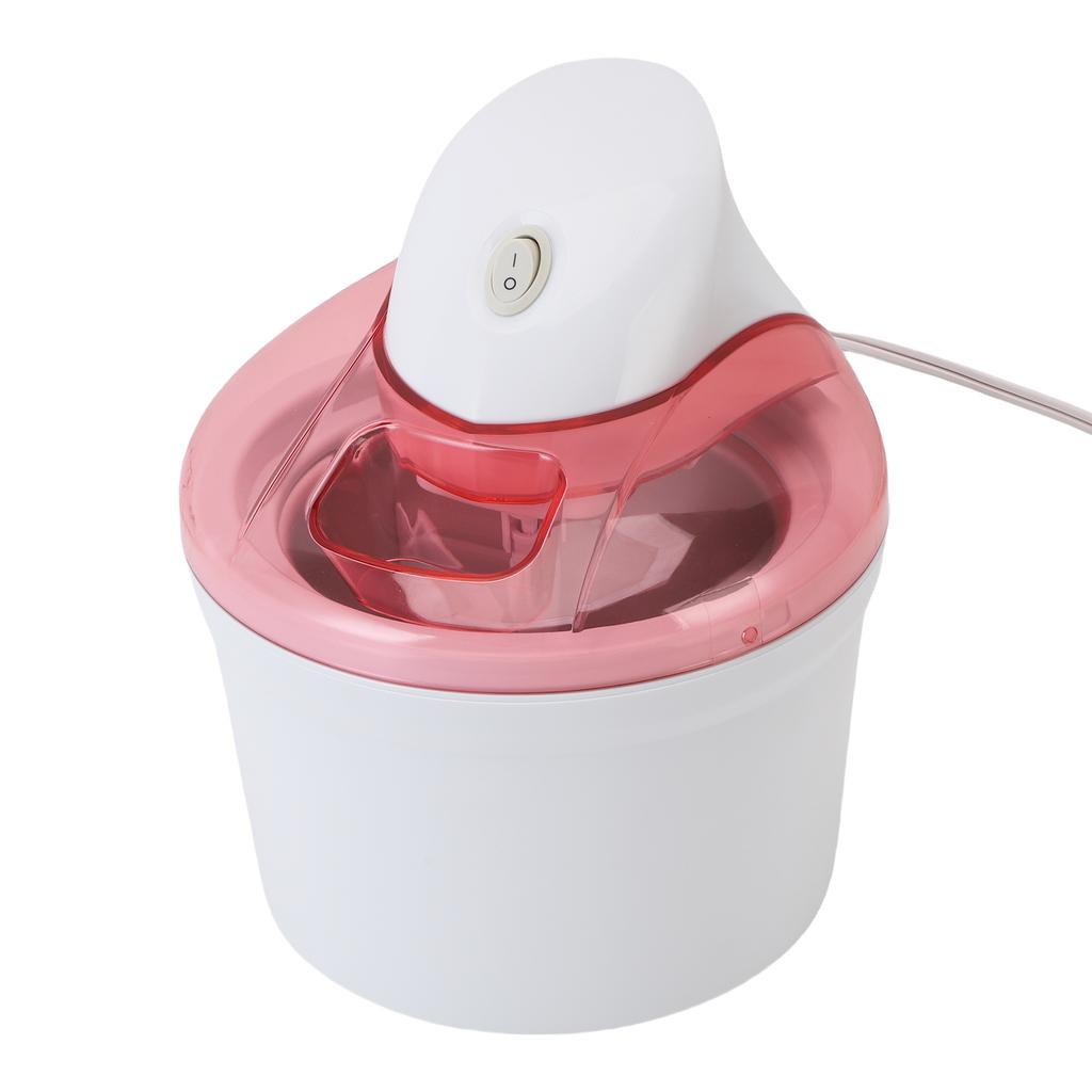 1200ml Automatic Ice Cream Machine Freezing Yogurt Maker for Home Kitchen Pinkish White