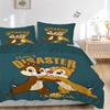 3pcs Chip 'n' Dale Masters of Disaster Print Bedding Set (1 Cover + 2 Pillowcases, Without Inserts)