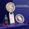 Foldable USB Portable Small Fan Digital Display Electric Fan Mini 5-speed Wind Detachable for Outdoor Sports Air Conditioner