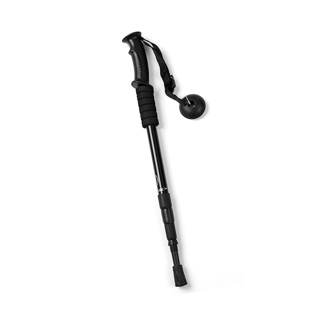 Hiking Poles 4 Sections High Strength Straight Shank Skidproof Handle Light Weight Walking Sticks for Camping Climbing