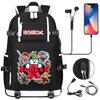 Gaming Print Backpack Large Capacity Travel Bag with USB Charging Port for Middle High School Students Boys Girls Teens