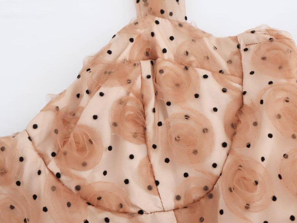 2025 Spring European & American Style Women's Spaghetti Strap Floral Slimming Long Dress