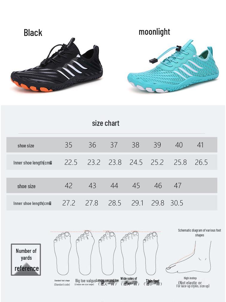 Unisex Quick-Dry Five-Finger Canyoning Shoes for Outdoor Sports