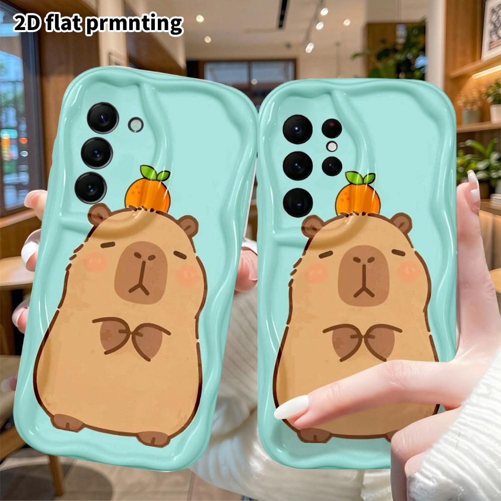 Phone case: 2D flat, suitable for Samsung Galaxy A34 A35 M05 M06 S20 S22 S21 FE Plus 5G protective case, light teal blue background, perfect Christmas