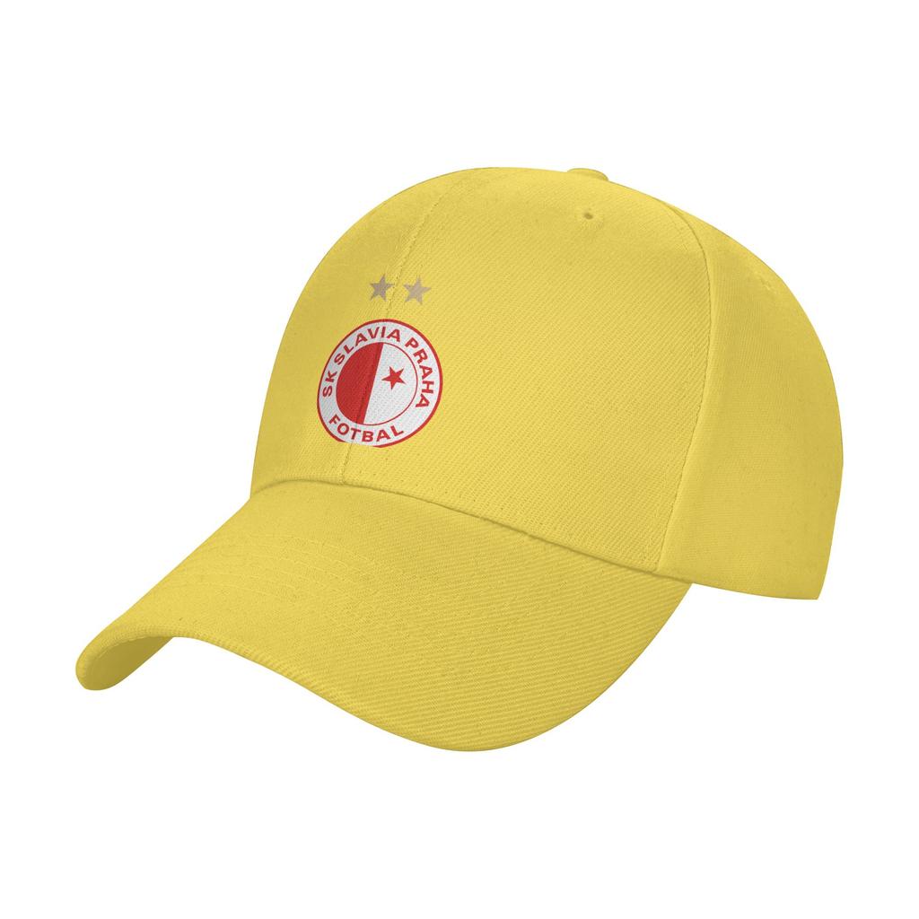 Sk Slavia Praha Curved Brim Baseball Cap Structured Fit Womens Visors