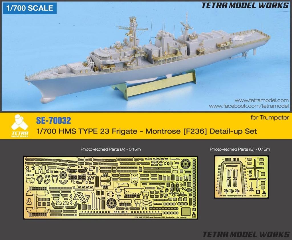 Tetra Model SE Series British Type 23 Frigate HMS Montrose F236 Plastic Model Parts SE7032 1/700 (TR Model)