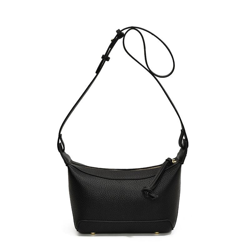 

Французская сумка через плечо с рисунком личи в стиле ниши, женская, простая, для отдыха, на работу, универсальная, сумка-мессенджер 24*10*15 чёрный