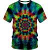 Men's Summer T-Shirt 3D Colorful Patterns Polyester Quick Dry Breathable Short Sleeve Casual Wear
