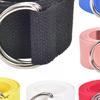 Unisex Casual Double D-Rings Nylon Canvas Stripes Buckle Waistband Outdoor Belts