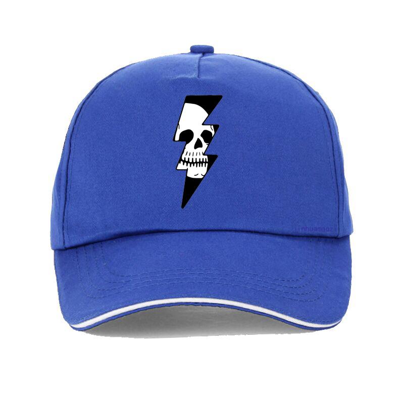 Thunder Skull Badge Lightning Skull Baseball Cap Fashion Casual Unisex Snapback Hats Summer Adjustable Dad Hat