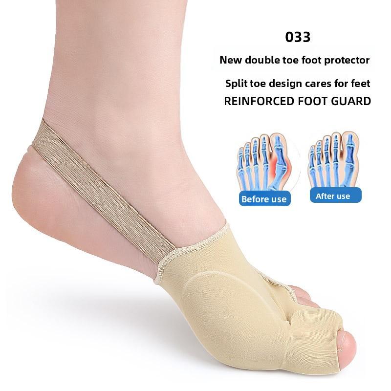 SEBS Double Toe Cover Foot Care Bigfoot Anti Wear Toe Splitter Plus Strap for Thumb Vulus Relief