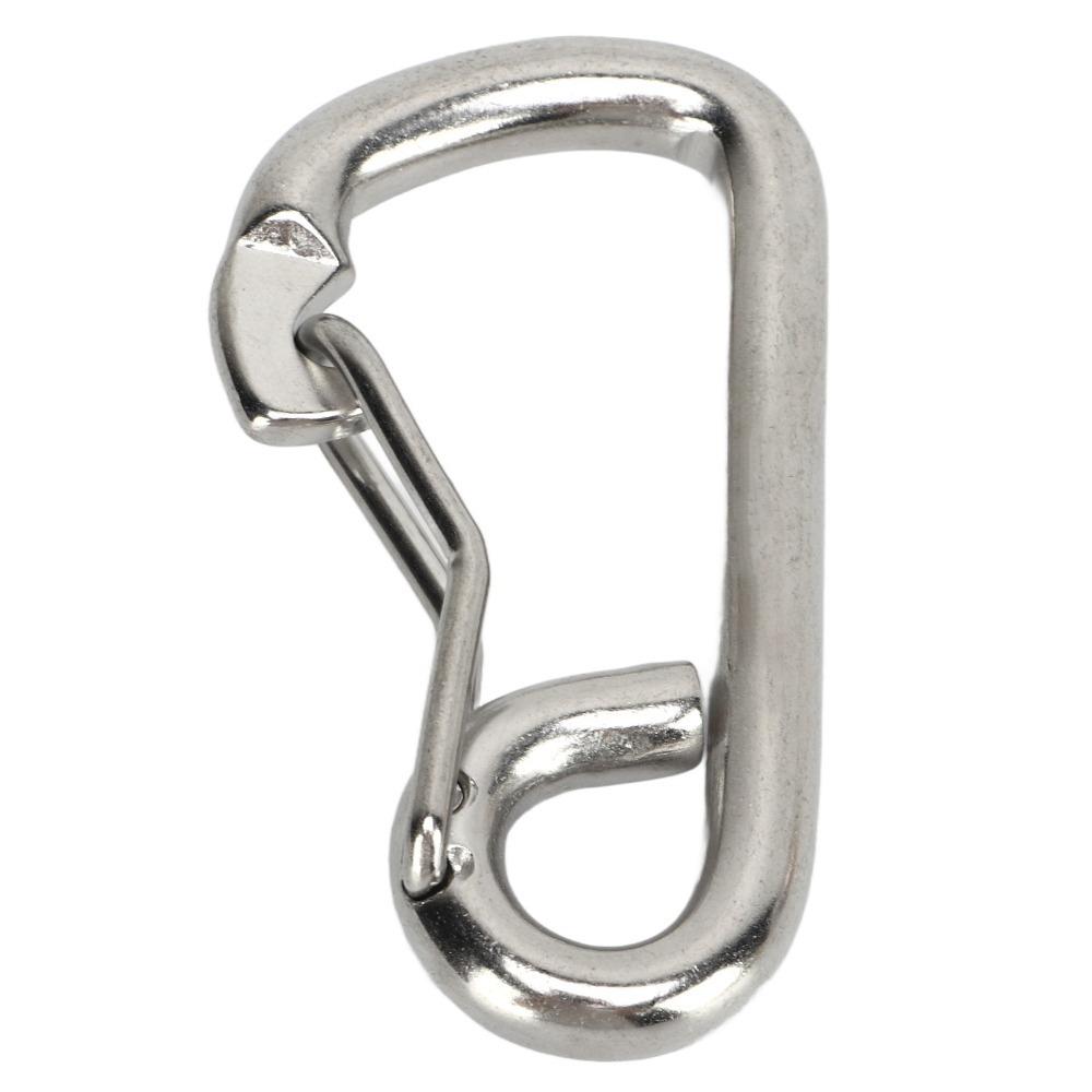316 Stainless Steel Scuba Diving Safety Carabiner 80mm Quick Release Hook Scuba Diving