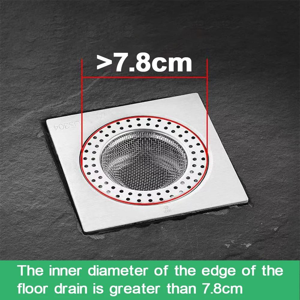 Kitchen Sink Garbage Filter Mesh Anti-block Sink Hair Food Catcher Reusable Stainless Steel Sink Drain Filter Net Easy Clean